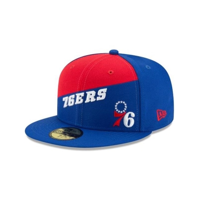 Blue Philadelphia 76ers Hat - New Era NBA Color Split 59FIFTY Fitted Caps USA1843956